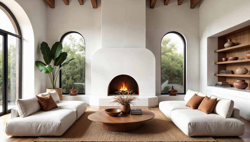 salón moderno y cálido